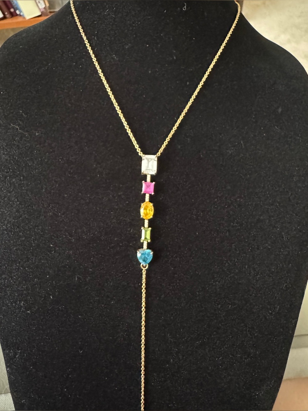 Kurt Geiger Crystal Y Drop Necklace
